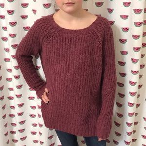 Super cozy berry- colored sweater